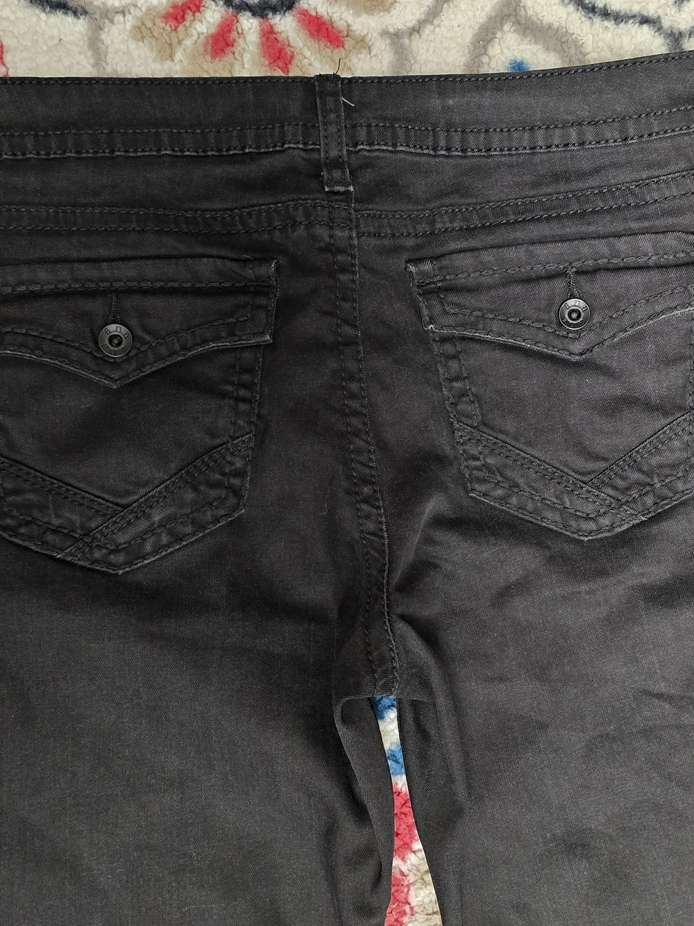 a.n.a Black Straight Leg Jeans Size 12 31 High Rise Stretch Denim Classic